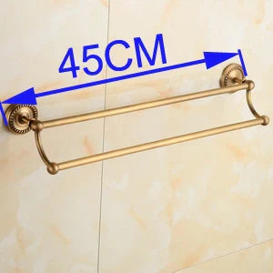 رف مناشف مزدوج من DecorBites™ مصنوع من النحاس العتيق - نحاس صلب، 30-60 سم