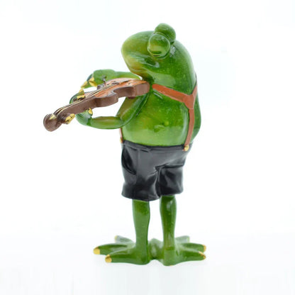 DecorBites™ Frog Band Figurine: Modern Nordic Home Decor for Music Lovers