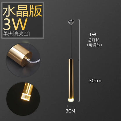 ديكوربايتس™ مصباح معلق من أنبوب الألومنيوم لغرفة الطعام والمطبخ وديكور المنزل