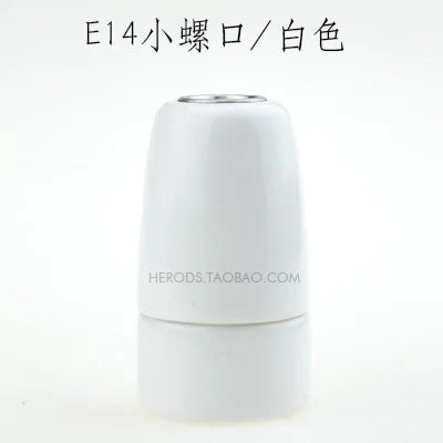 DecorBites™ Ceramic E14 Socket Bulb Holder Table Pendant Light Fitting-Lamp Holder Base