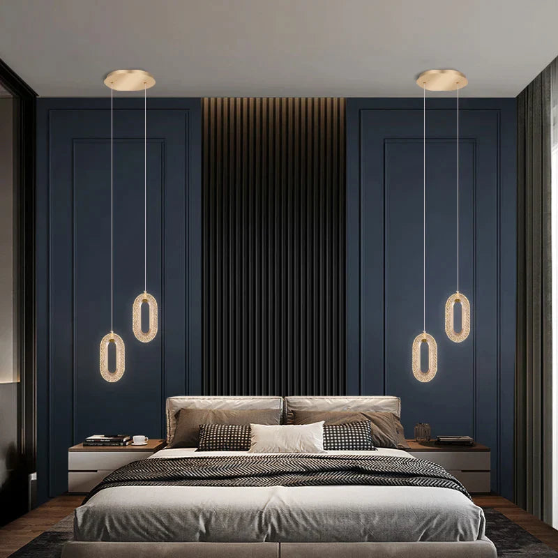 DecorBites™ Duplex Crystal Chandelier: Luxury Cantilevered Pendant Light for Villa Living Room & Staircase