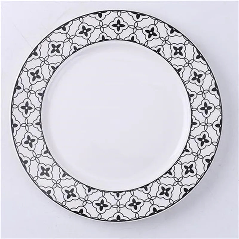 Juego de platos de postre de cerámica DecorBites™ - Platillos de desayuno de estilo escandinavo de 8 pulgadas