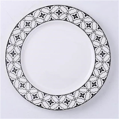 Juego de platos de postre de cerámica DecorBites™ - Platillos de desayuno de estilo escandinavo de 8 pulgadas