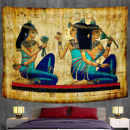 DecorBites™ Egyptian Mural Tapestry Bohemian Home Decor Yoga Mat Sofa Blanket