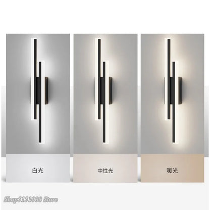 DecorBites™ LED Wall Lamp: Nordic Design, Strip Lighting for Living Room, Bedroom, or Bedside