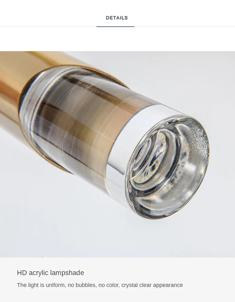 DecorBites™ Gold LED Pendant Light: Modern Nordic Minimalist Hanging Lamp for Home, Restaurant, Bar