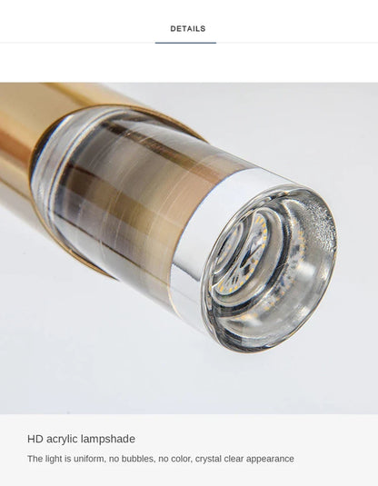 DecorBites™ Gold LED Pendant Light: Modern Nordic Minimalist Hanging Lamp for Home, Restaurant, Bar