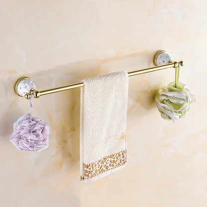 DecorBites™ Golden Bath Hardware Set: TP Holder, Towel Rack, Tissue Holder, Cup Holder, Robe Hook