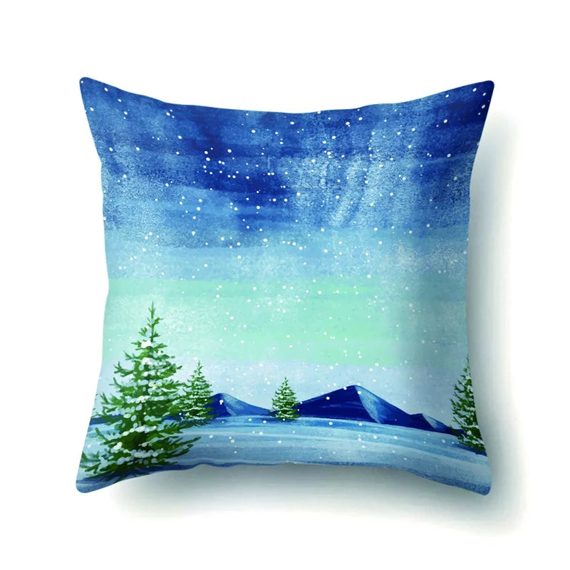 DecorBites™ Christmas Deer Snow Pillow Case