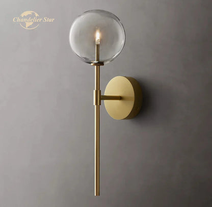 DecorBites™ LED Glass Globe Wall Sconce Modern Indoor Light Fixture Decoration Bedroom Living Room