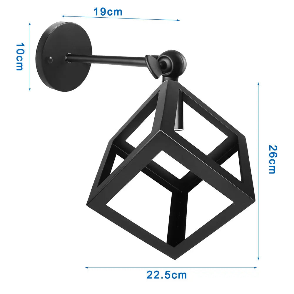 DecorBites™ Industrial Loft LED Cage Wall Light Sconce - Modern Home Lighting Fixture