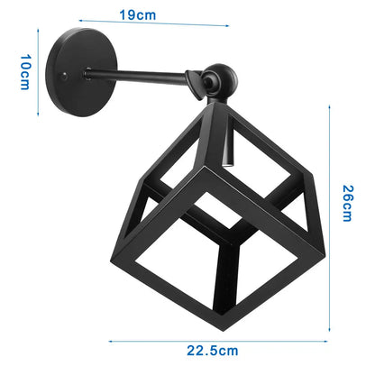 DecorBites™ Industrial Loft LED Cage Wall Light Sconce - Modern Home Lighting Fixture