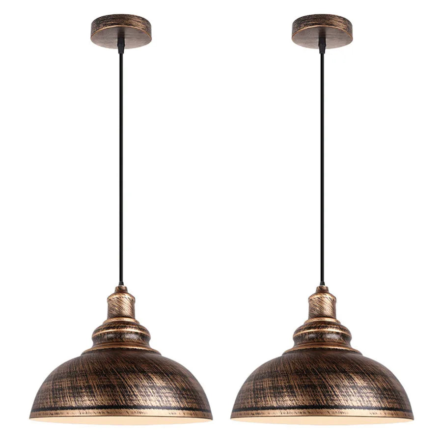 DecorBites™ Industrial Loft Iron Pendant Lights for Dining Room, Cafe, Kitchen - Set of 2