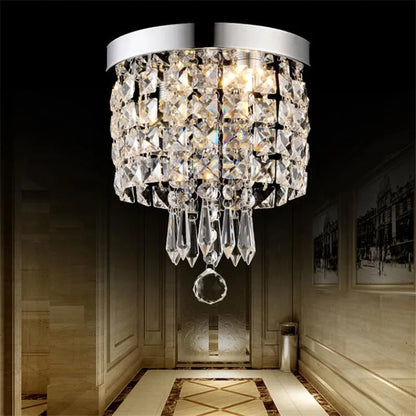 DecorBites™ Diamond Crystal LED Ceiling Chandelier Pendant Light for Elegant Living Spaces