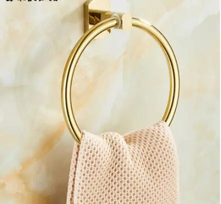 DecorBites™ Gold Brass Bath Hardware Set: Towel Rack, Paper Holder, Toilet Brush Holder, Towel Ranger, Hooks