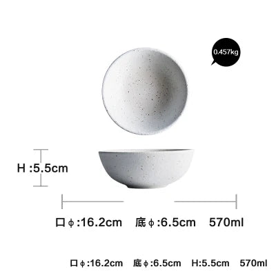 DecorBites™ Ceramic Dinner Plate Set - Round Western Meal Plate, Steak Dish, Rice Bowl