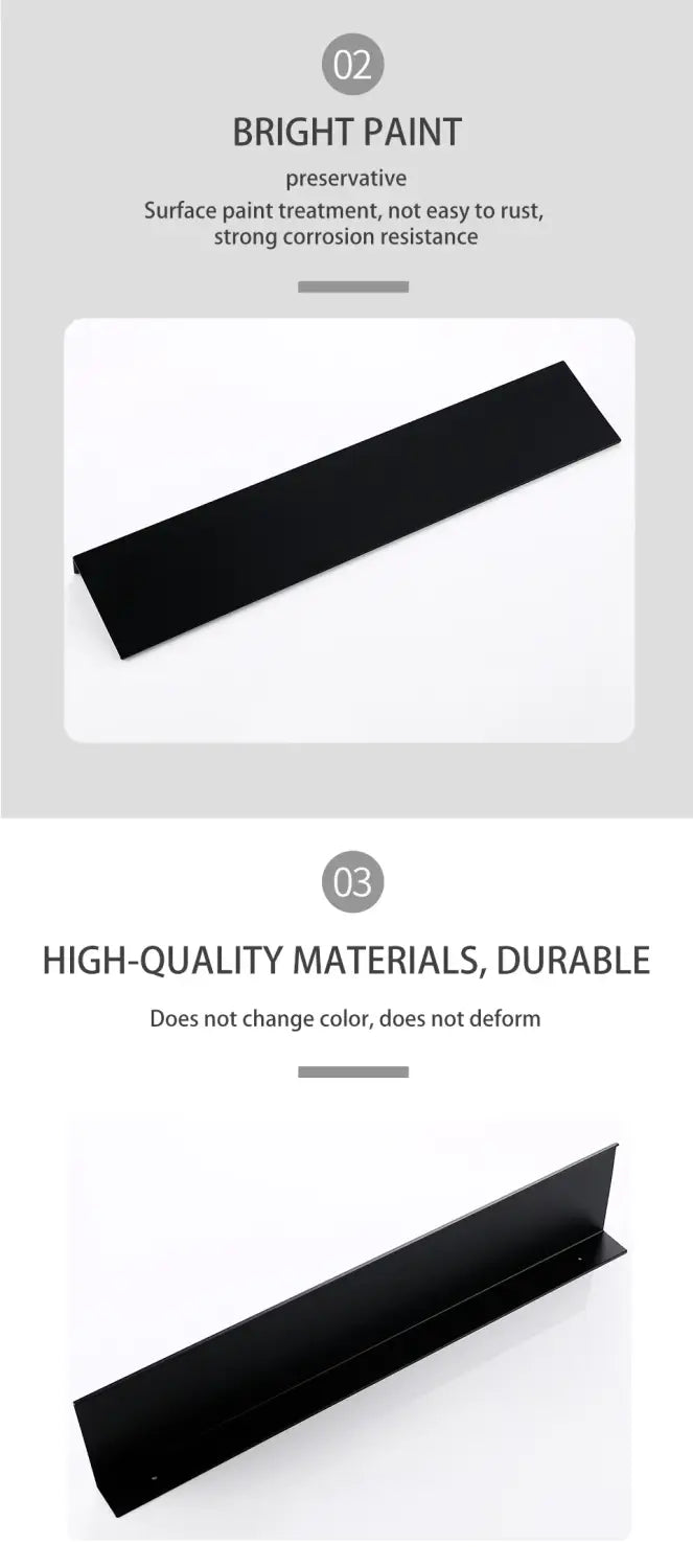 DecorBites™ Modern Black and White Wall-Mounted Organizer Shelf