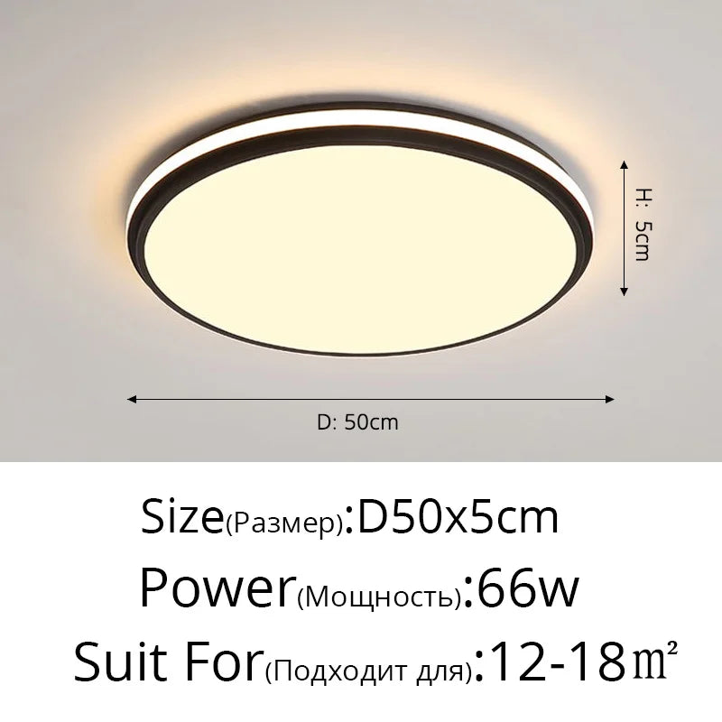 DecorBites™ LED Ceiling Lamps: Modern Dimmable Lights for Living Room, Dining Room, Bedroom