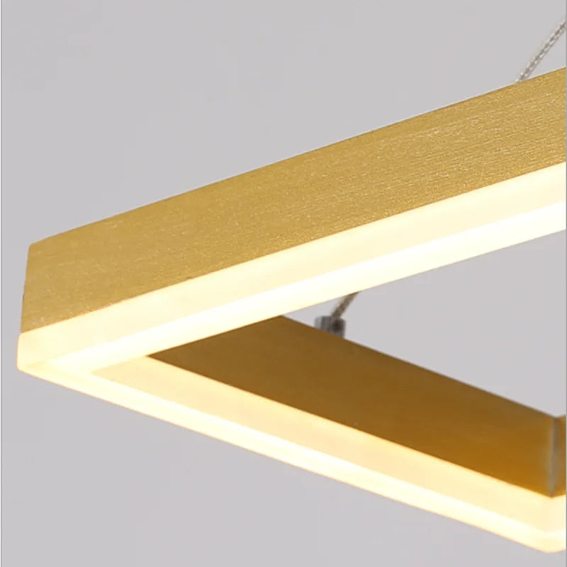 Decorbites™ Lámpara de Araña LED de Aluminio Dorado con Diseño Decorativo de Acrílico para Dormitorio y Isla de Cocina