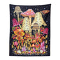 Decobites Psychedelic Mushroom Botanical Boho Wall Hanging Tapestries