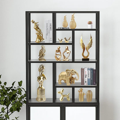 DecorBites™ Gold Resin Sculpture | Nordic Luxury Technology Decor for Home & Office