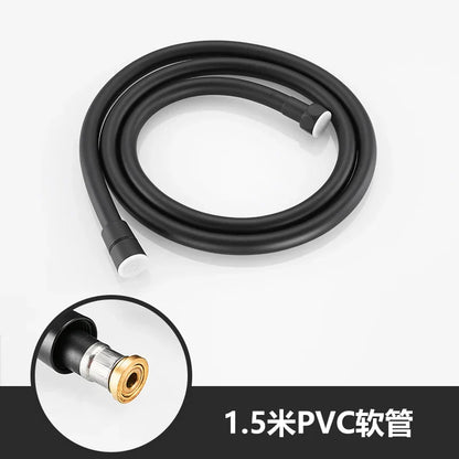 DecorBites™ High Pressure PVC Shower Hose with Handheld Head - Silver & Golden Smooth Design