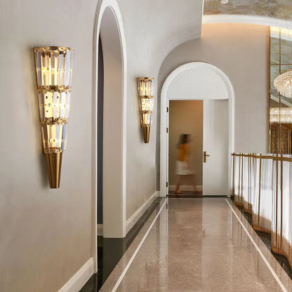 DecorBites™ Crystal Torch Wall Lamp: Modern Light Luxury for Living Room, Bedroom, Study, Restaurant.