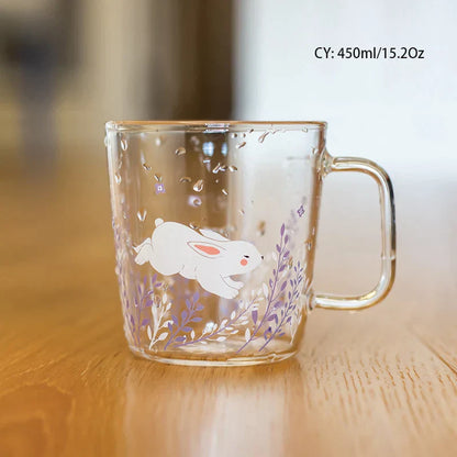 DecorBites™ Killer Whale Glass Coffee Mug 350ml: Cute Polar Bear Tea Cup Heat Resistant Glass Beer Mug