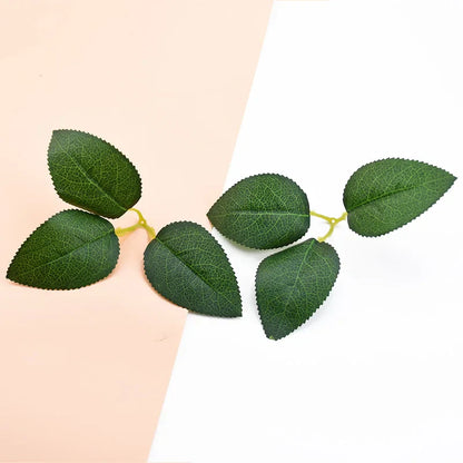 DecorBites™ Artificial Rose Leaf Wedding Home Decor Silk Greenery Wreaths DIY Crafts