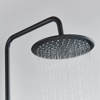 DecorBites™ Black Thermostatic Shower Faucet Set Chrome Wall Mount Rainfall Mixer Tap