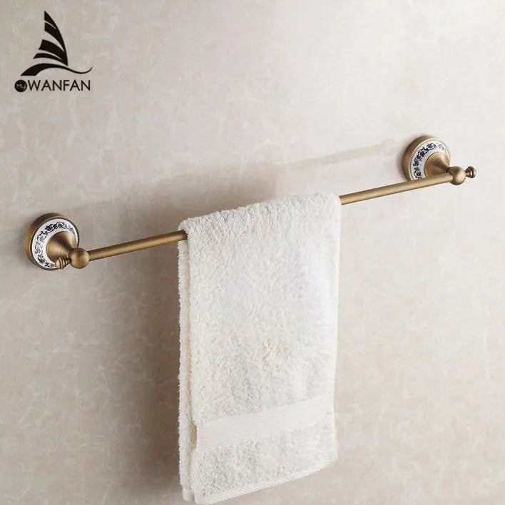 DecorBites™ Bath Hardware Set: Toilet Paper Holder, Towel Rack, Tissue Holder, Cup Holder, Robe Hook