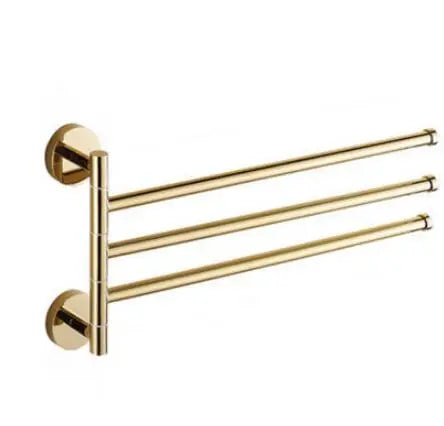 حامل مناشف الحمام من ديكوربايتس™، نحاسي دوار، مثبت على الحائط، ذهبي، 32 سم