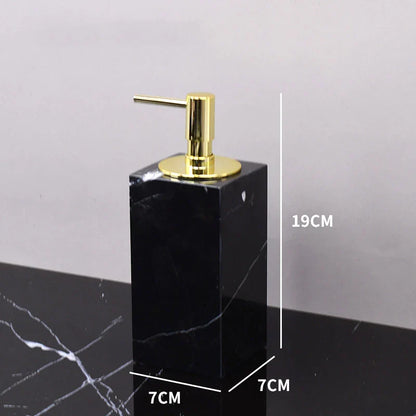 طقم حمام DecorBites™ من رخام ماركينا الأسود cue.opti