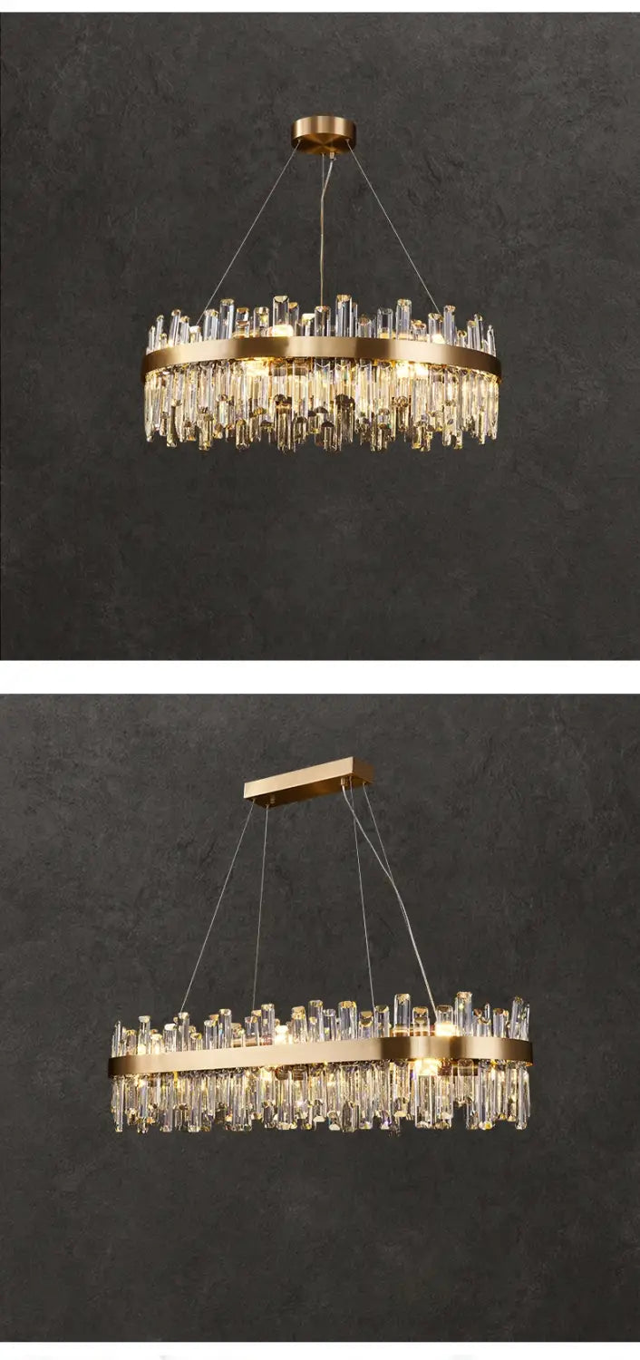 DecorBites™ Modern Crystal Chandelier Lighting for Dining Room
