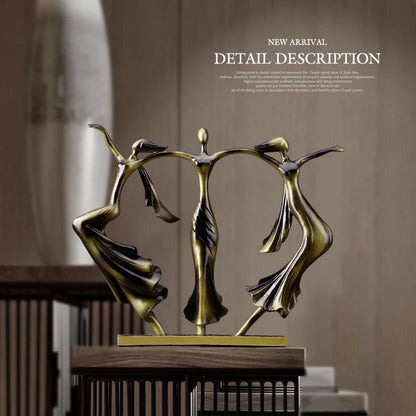 DecorBites™ Dancing Couple Sculpture Statue Love Decoration Abstract Lovers Figurines Ornament