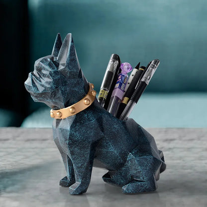 DecorBites™ Dog Resin Pen Holder Desk Organizer Office Accessories Storage Pencil Pot