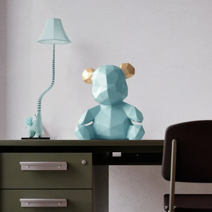 ديكوربايتس™ تمثال دب مصنوع من الراتنج، زينة للمنزل والمكتب والحديقة، هدية