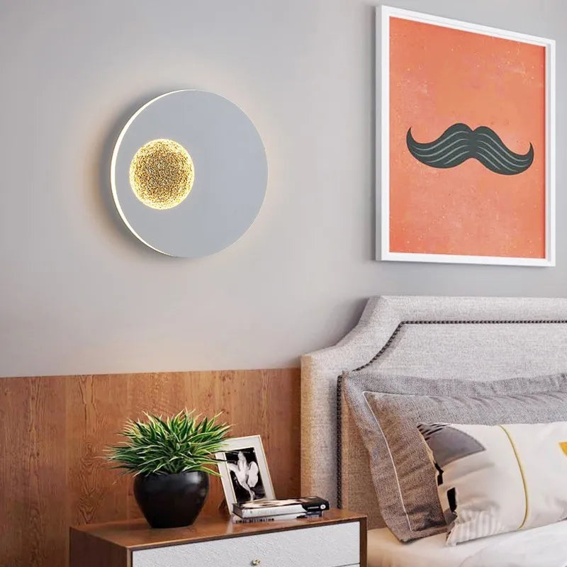 DecorBites™ LED Wall Lights: Modern Bedside & Corridor Lighting in White, Black, Grey - Creative Sconce Lamp