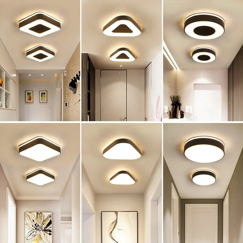DecorBites™ LED Ceiling Light for Corridor Art Gallery Decoration in White or Black
