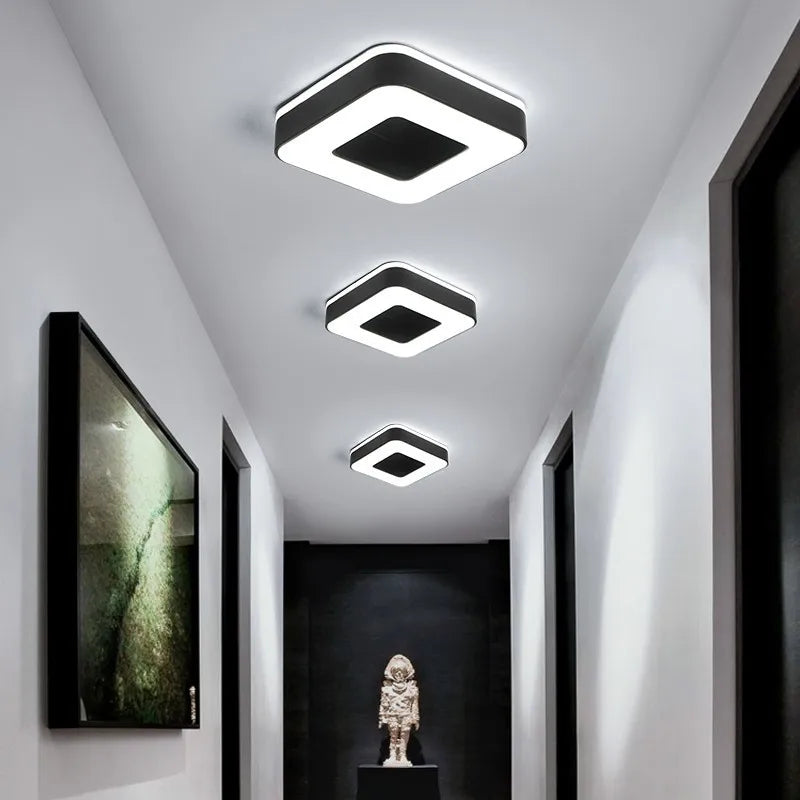 DecorBites™ LED Ceiling Light for Corridor Art Gallery Decoration in White or Black