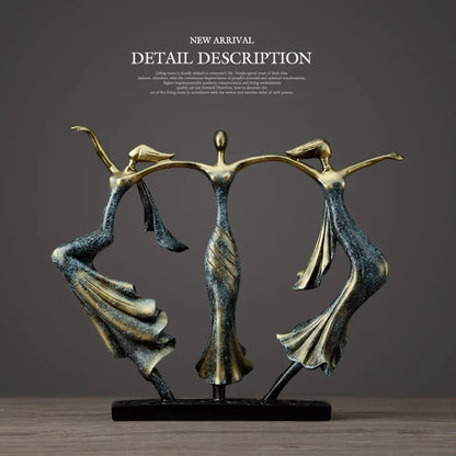 DecorBites™ Dancing Couple Sculpture Statue Love Decoration Abstract Lovers Figurines Ornament