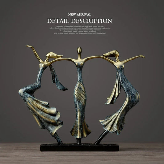 DecorBites™ Dancing Couple Sculpture Statue Love Decoration Abstract Lovers Figurines Ornament