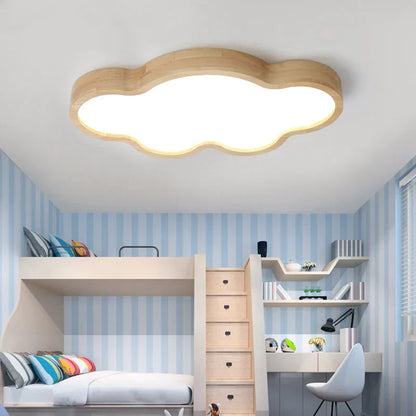 DecorBites™ Cloud Wood Ceiling Light for Children's Room