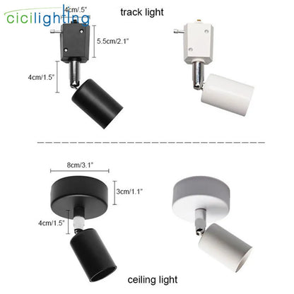 DecorBites™ Industrial Ceiling Light LED Rail Lighting White/Black Surface or Rail Mounted