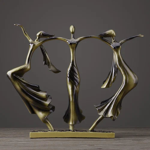 DecorBites™ Dancing Couple Sculpture Statue Love Decoration Abstract Lovers Figurines Ornament