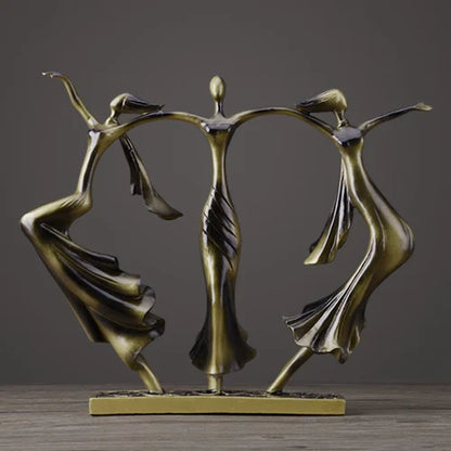 DecorBites™ Dancing Couple Sculpture Statue Love Decoration Abstract Lovers Figurines Ornament