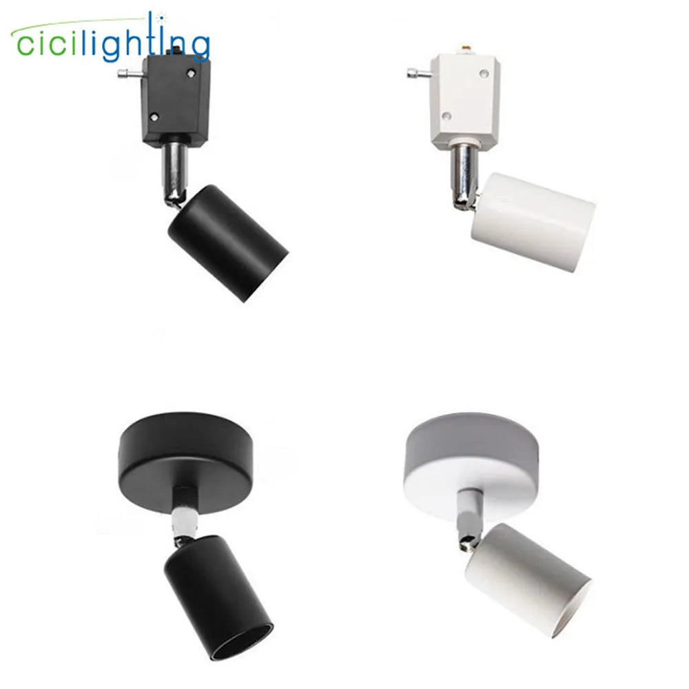 DecorBites™ Industrial Ceiling Light LED Rail Lighting White/Black Surface or Rail Mounted