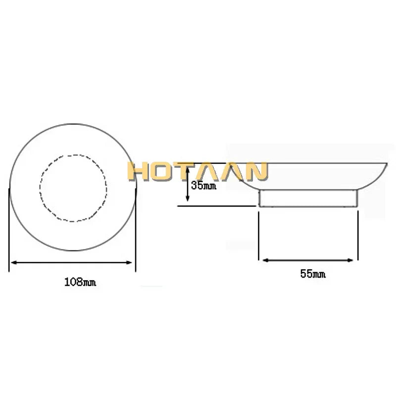 DecorBites™ Glass Soap Dish Bathroom Accessory, Matte Finish