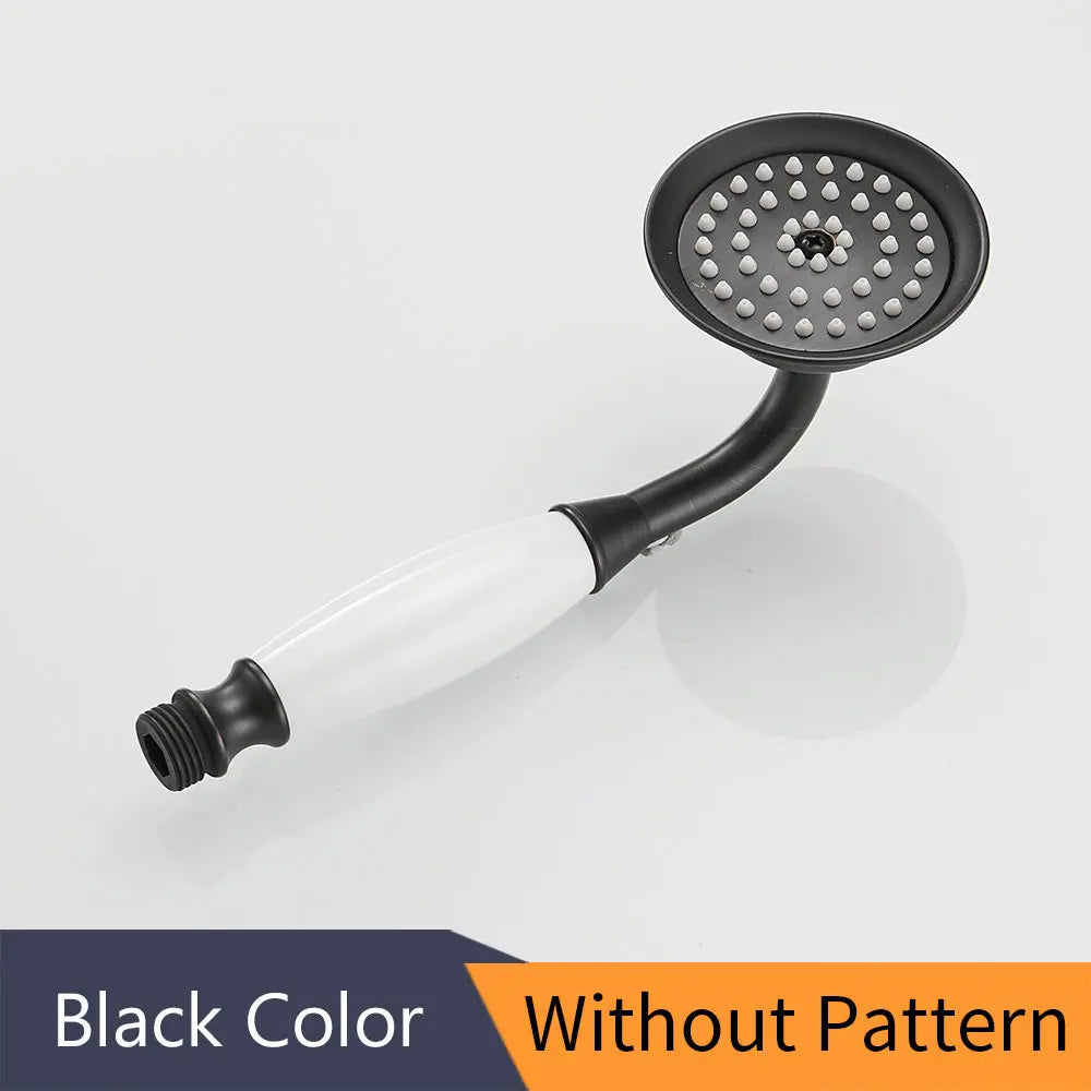 دش يدوي من DecorBites™ مصنوع من النحاس العتيق مع سيراميك فاخر - صنبور مطر دائري