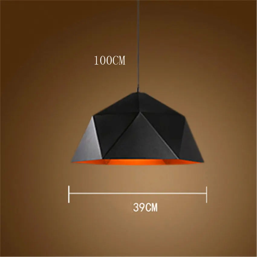 DecorBites™ Industrial Loft Pendant Light | Modern Iron Hanging Lamp for Kitchen | E27 Fixture